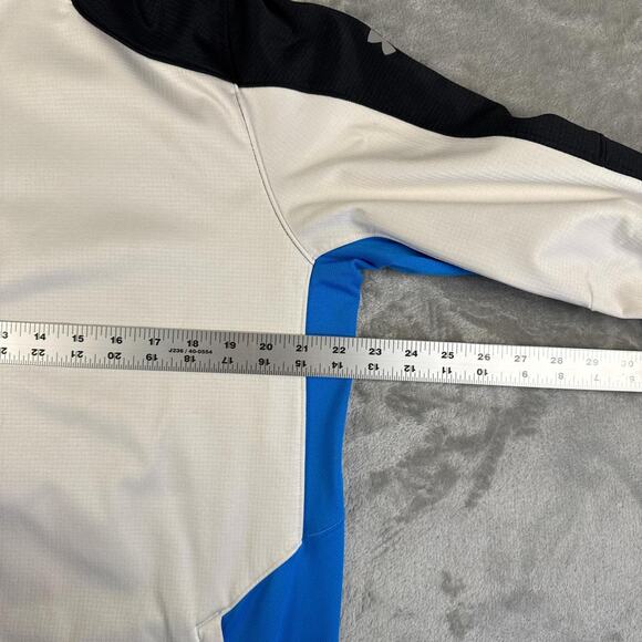 Under Armour Fitted ColdGear Black/White/Blue Reactor Jacket Size Large - Picture 4 of 7